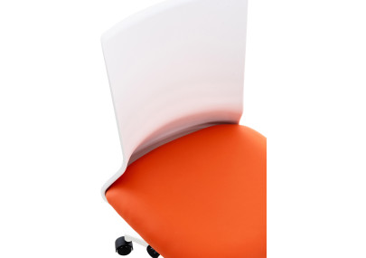 Silla De Oficina Apolda Naranja,Simil cuero