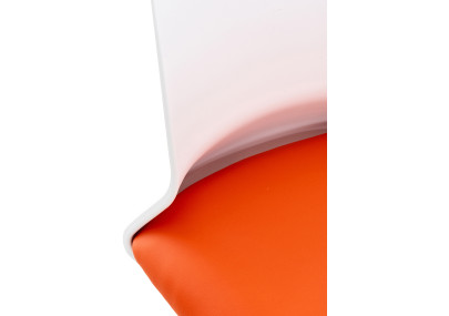 Chaise de bureau Apolda, similicuir, orange
