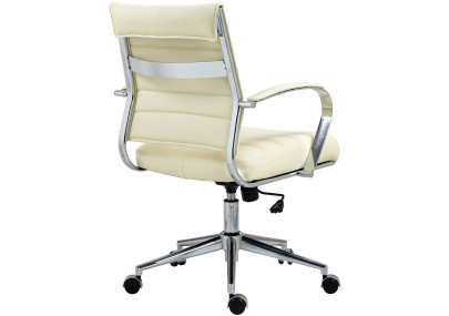 Silla de oficina Oakland Simil cuero,Crema