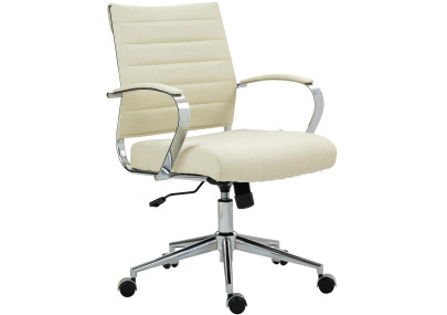 Chaise de bureau Oakland, tissu crème