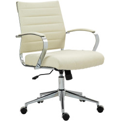 Silla de oficina Oakland Tela,Crema