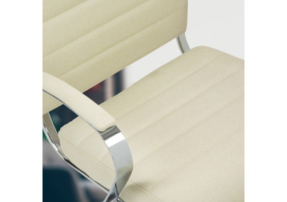 Chaise de bureau Oakland, tissu cr?me