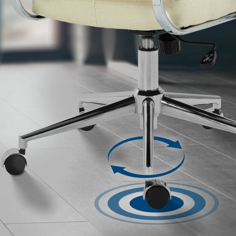 Chaise de bureau Oakland, tissu cr?me