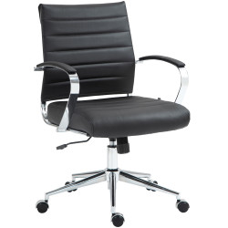 Fauteuil de bureau Oakland, cuir véritable, noir