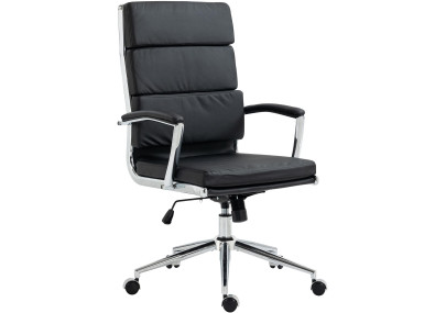Chaise de bureau Cleveland, similicuir noir
