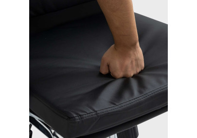 Chaise de bureau Cleveland, similicuir noir