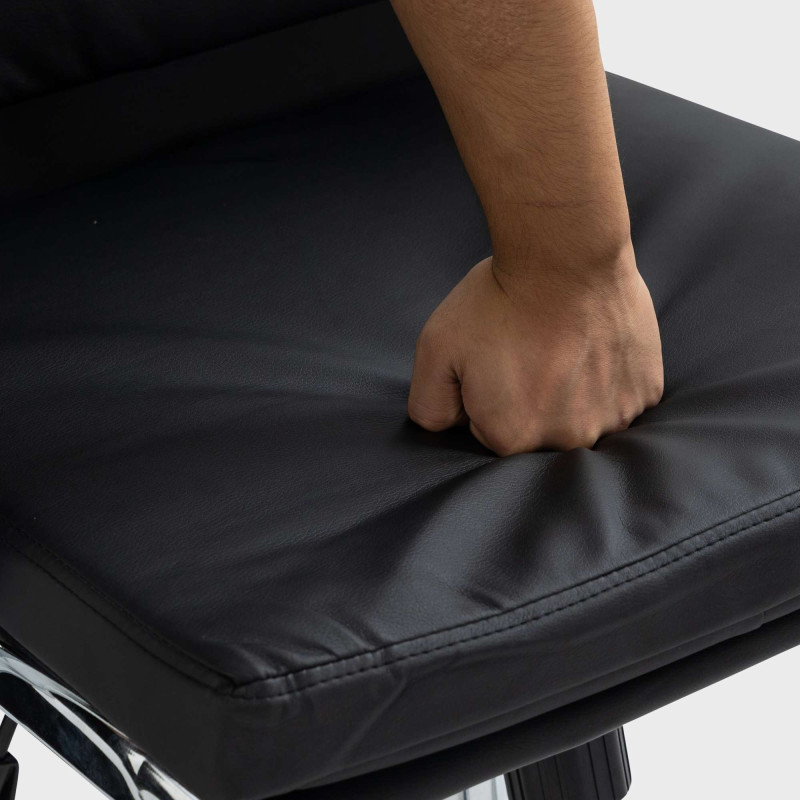 Chaise de bureau Cleveland, similicuir noir