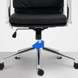 Chaise de bureau Cleveland, similicuir noir