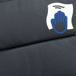 Chaise de bureau Cleveland, similicuir noir