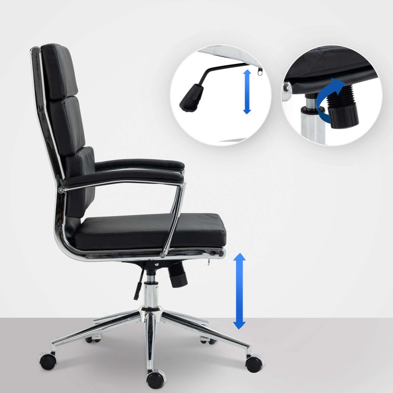 Silla de oficina Cleveland Simil cuero,Negro