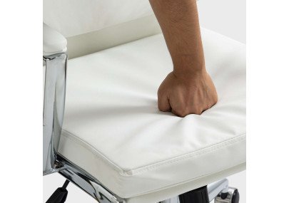 Silla de oficina Cleveland Simil cuero,Blanco
