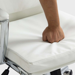 Silla de oficina Cleveland Simil cuero,Blanco