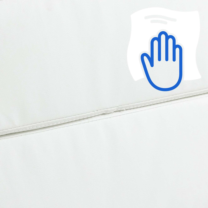 Silla de oficina Cleveland Simil cuero,Blanco