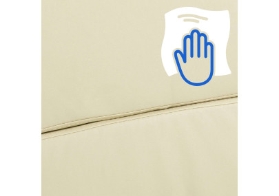 Silla de oficina Cleveland Simil cuero,Crema