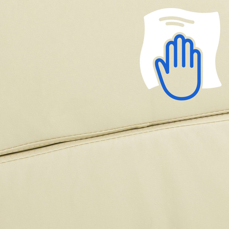 Silla de oficina Cleveland Simil cuero,Crema