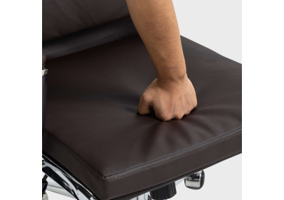 Silla de oficina Cleveland Simil cuero,Marrón