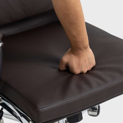 Chaise de bureau Cleveland, similicuir marron