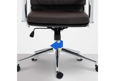 Silla de oficina Cleveland Simil cuero,Marrón