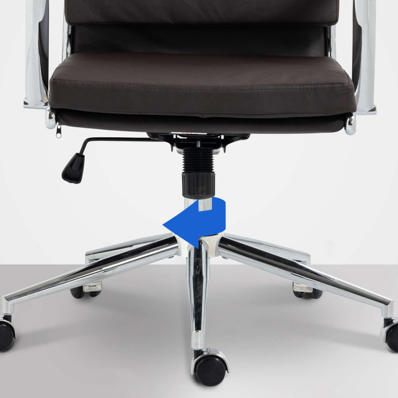 Silla de oficina Cleveland Simil cuero,Marrón