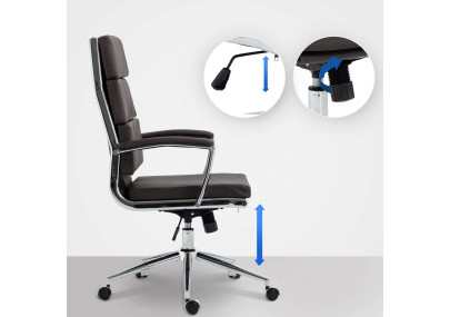 Silla de oficina Cleveland Simil cuero,Marrón