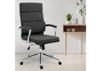 Silla de oficina Cleveland Tela,Gris oscuro