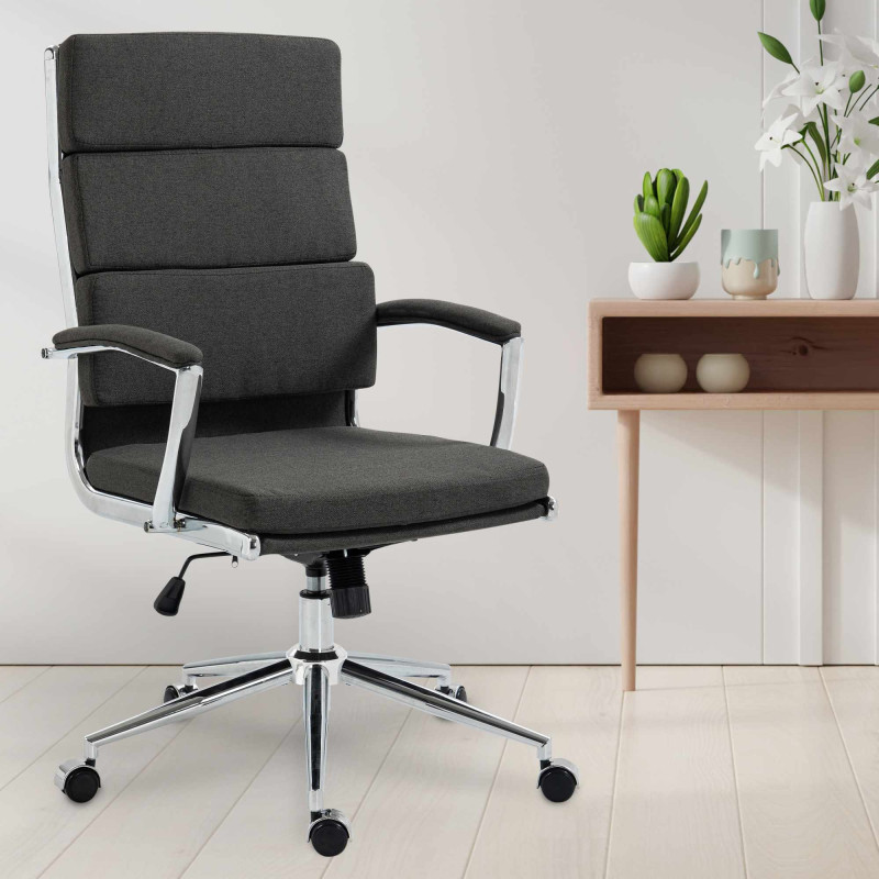 Silla de oficina Cleveland Tela,Gris oscuro