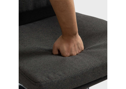 Chaise de bureau Cleveland, tissu gris foncé