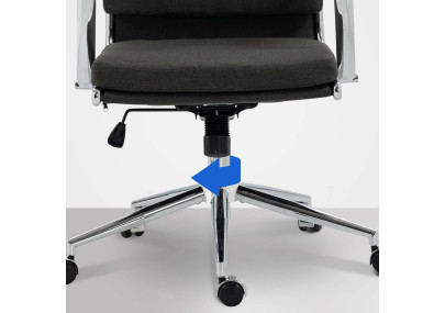 Silla de oficina Cleveland Tela,Gris oscuro