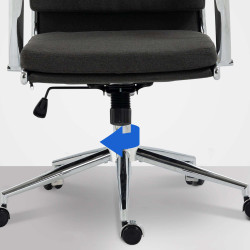 Chaise de bureau Cleveland, tissu gris fonc?