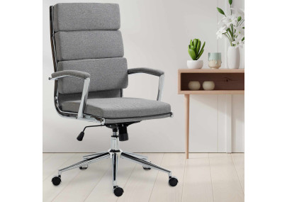 Chaise de bureau Cleveland, tissu gris