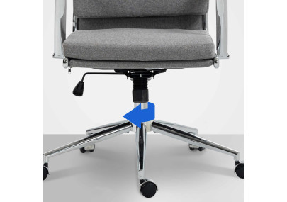 Silla de oficina Cleveland Tela,Gris
