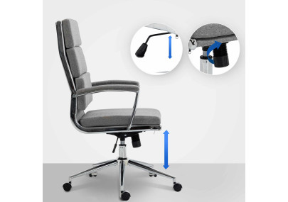 Silla de oficina Cleveland Tela,Gris