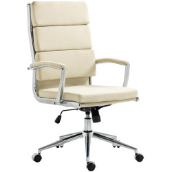 Chaise de bureau Cleveland, tissu crème