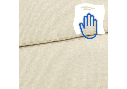 Silla de oficina Cleveland Tela,Crema