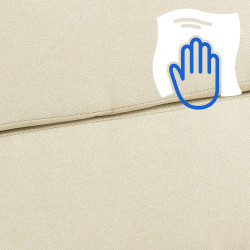 Chaise de bureau Cleveland, tissu crème