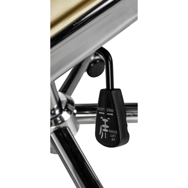 Fauteuil de bureau Cleveland, cuir v?ritable, cr?me