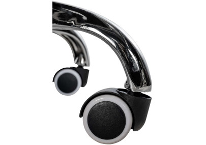 Chaise de bureau Amadora en tissu crème