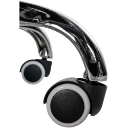 Chaise de bureau Amadora en tissu crème