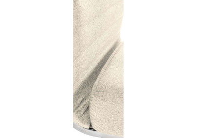 Chaise de bureau Amadora en tissu crème