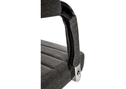 Chaise de bureau Amadora, tissu gris fonc?