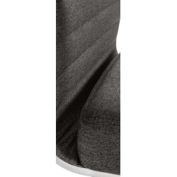 Chaise de bureau Amadora, tissu gris foncé