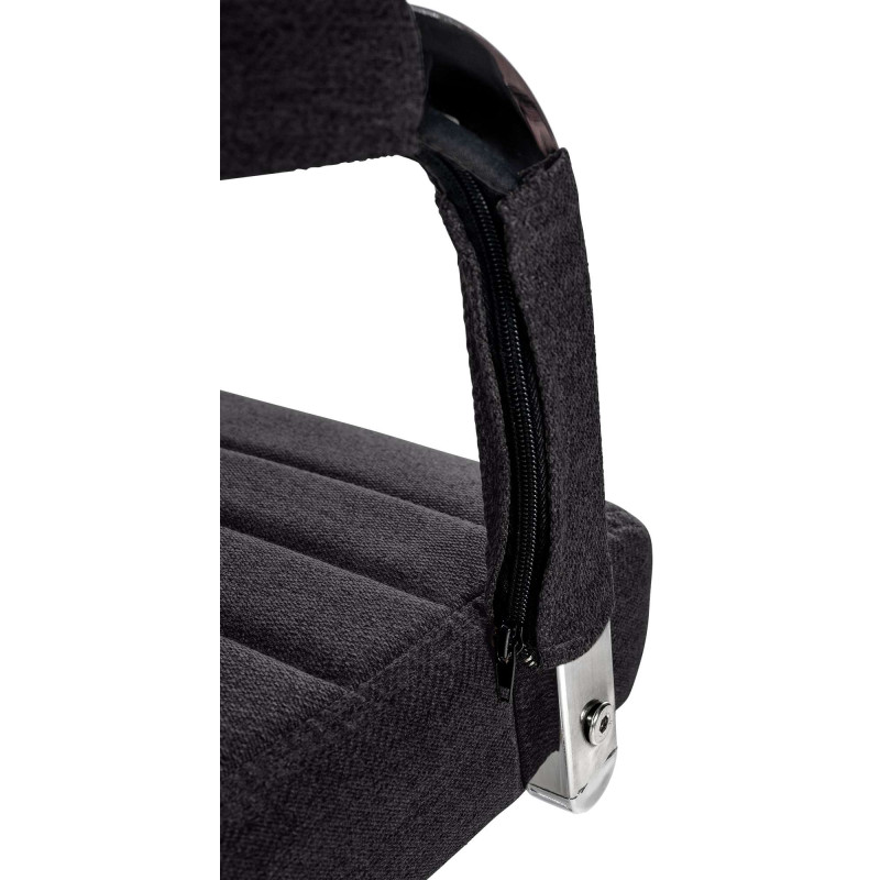 Chaise de bureau Amadora, tissu noir