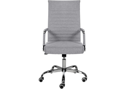 Chaise de bureau Amadora, tissu gris