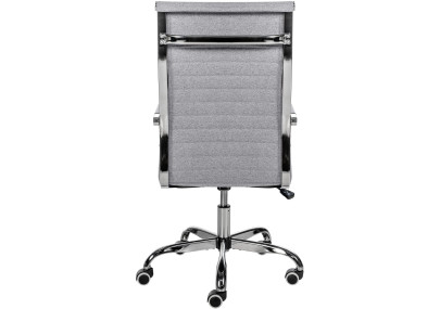 Chaise de bureau Amadora, tissu gris