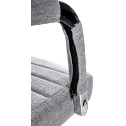 Chaise de bureau Amadora, tissu gris