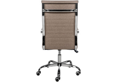 Chaise de bureau Amadora tissu taupe