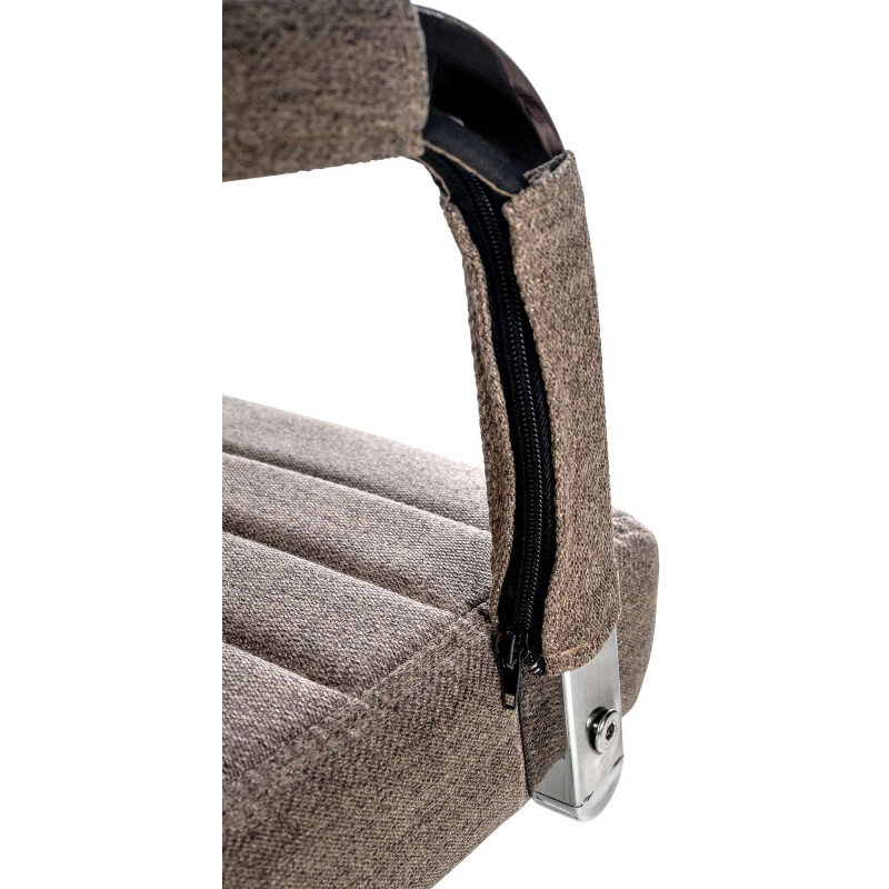 Chaise de bureau Amadora tissu taupe