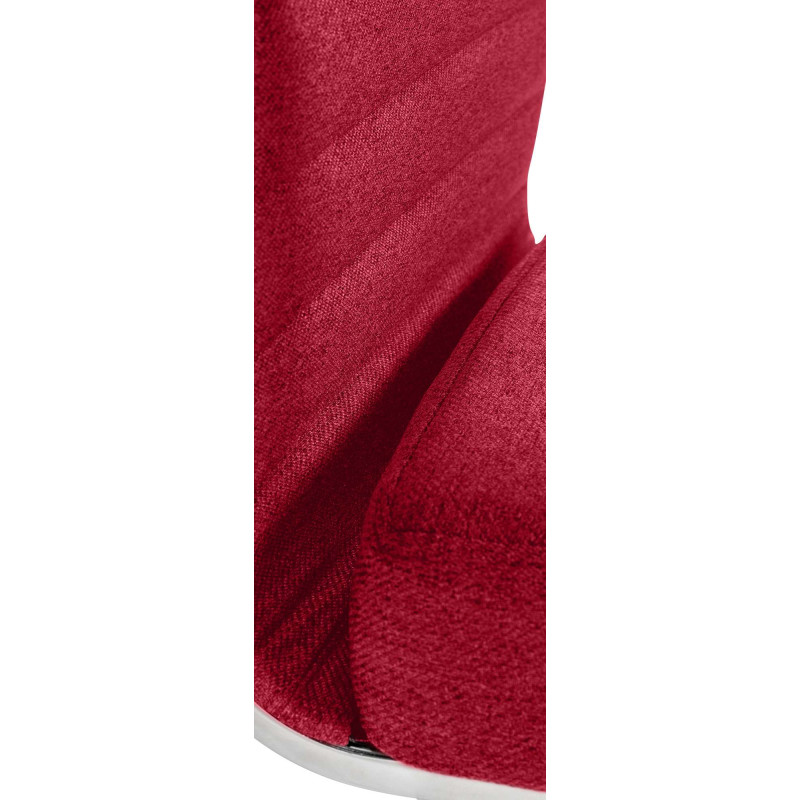Chaise de bureau Amadora, tissu rouge