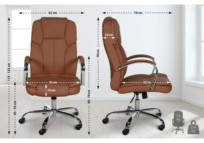 Silla De Oficina XXL Xanthos Marrón claro