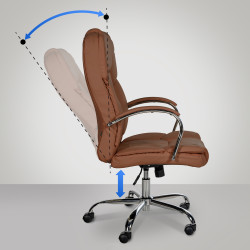 Silla De Oficina XXL Xanthos Marrón claro